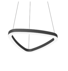 Светодиодный светильник Enso A 560x530x40 мм 25 Вт 3000 К подвесной RAL9005 черный матовый с рассеивателем опал  V1-R0-9A403-30000-2002530  VARTON