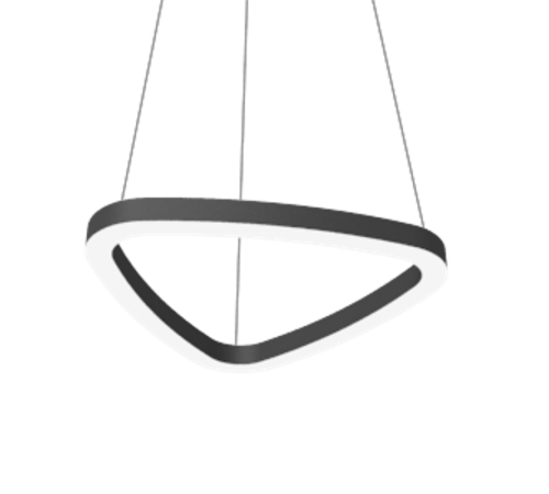 Светодиодный светильник Enso A 560x530x40 мм 40 Вт 4000 К подвесной RAL9005 черный матовый с рассеивателем опал  V1-R0-9A403-30000-2004040  VARTON