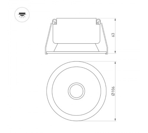 Светильник MS-HARBOR-R106-15W Day4000 (BK, 36 deg, 230V) (Arlight, IP20 Металл, 5 лет)  048287  Arlight