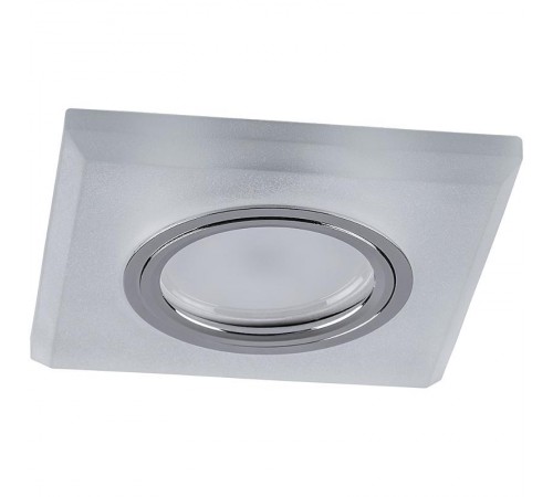 Светильник точечный встраиваемый под лампу, с LED подсветкой CD8170 15LED*2835SMD 4000K, MR16 50W G5.3 "квадрат", белый матовый  32571  FERON