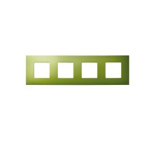 Simon 27 Накладка декоративная на рамку базовую, 4 поста, S27 Play, Arctic, зелёный  2700647-084  Simon