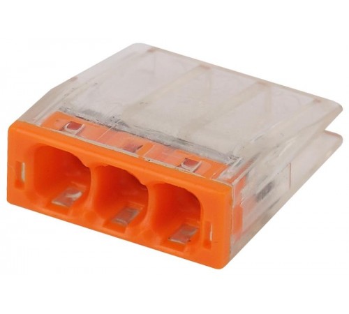 Аксессуары для клемм NO-224-23 ЭРА Клемма СМК компактная серии 203, 3 отверстия, 0,5-2,5 мм2 (упак  Б0043941  ЭРА