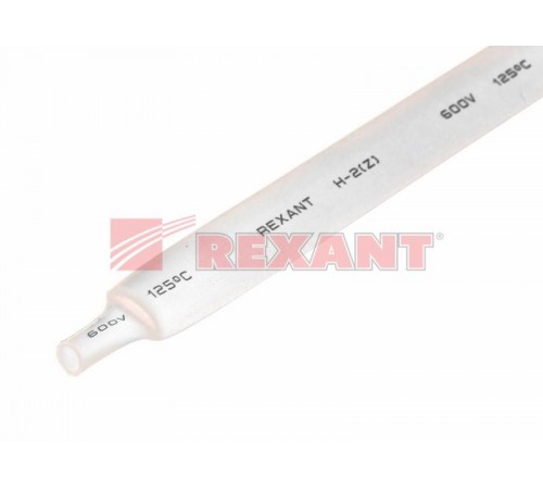 Термоусадочная трубка 9,0/4,5 мм, белая, упаковка 50 шт. по 1 м  20-9001  REXANT