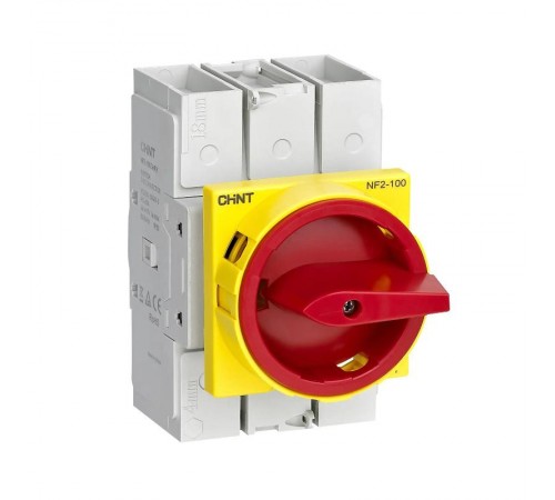 Выключатель-разъединитель NF2-100/3HRY дверного монтажа, красно-желтая ручка (R)  324140  CHINT