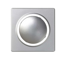 Simon 82 Накладка на на светорегулятор с голубой подсветкой основной, нажимной (проходной), S82, S82N, алюмин  82034-33  Simon