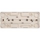 Этюд Кремовый О/У Розетка 3-ая без заземления со шторками 16А 250B  PA16-010K  SE