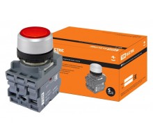 Кнопка с фиксацией MP2-21R(LED) в сборе d22мм/24В 1з+1р красная  SQ0747-0025  TDM