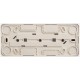 Этюд Кремовый О/У Розетка 3-ая без заземления со шторками 16А 250B  PA16-010K  SE