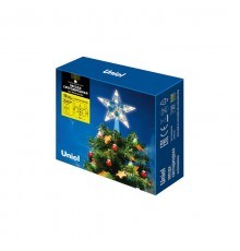Украшение для елки светодиодное ULD-H1515-010/STB/2AA WARM WHITE STAR-2  UL-00005761  Uniel