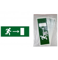 Знак "Направление к эвакуационному выходу направо" 350х124мм для ССА   SQ0817-0066  TDM