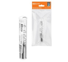 Припой ПОС 61, проволока, ГОСТ 21931-76, 1 мм, 10 г, колба, серия "Алмаз"  SQ1025-1605  TDM