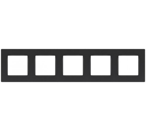 Рамка для розеток и выключателей  Серия 12 12-5205-12 на 5 поста, Классик, графит  Б0067784  ЭРА