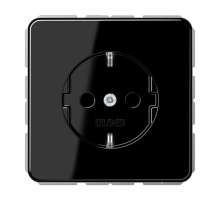 Штепсельная розетка SCHUKO 16А / 250В, пружинные зажимы; дюропласт; черный; CD500  CD1520SW  Jung