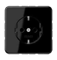 Штепсельная розетка SCHUKO 16А / 250В, пружинные зажимы; дюропласт; черный; CD500  CD1520SW  Jung