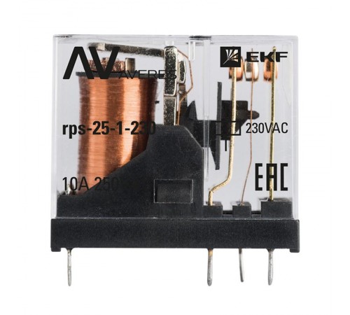 Реле промежуточные РП slim 25/1 10A 230В AC EKF AVERES   rps-25-1-230   EKF