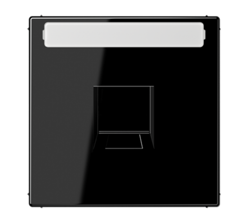 Плата (фиксация защёлкиванием) для одного модуля с полем для надписи; термопласт; черный LS1969-1NAWESW Jung