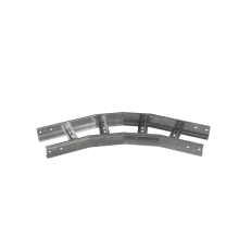 Угол лестничный горизонтальный 45 гр. 80х100х1,5 мм R600 INOX304 N  LGL45-80-100-1.5-R600 INOX304 N  КМ-профиль