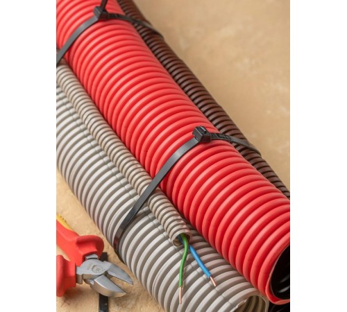 Хомут нейлоновый ЧЕРНЫЙ 7,2х450 (уп./100шт) EKF PROxima  plc-cb-7.2x450  EKF