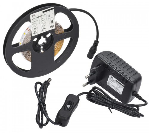 Комплект светодиодной ленты DIY (2835WW60-4,8-IP20-12В 5м + др. + выкл.)  LSR1-1-060-20-1-05-S1  IEK