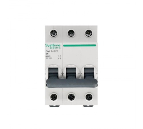 Выключатель автоматический трёхполюсный 6А B 4.5kA City9  C9F14306  SE