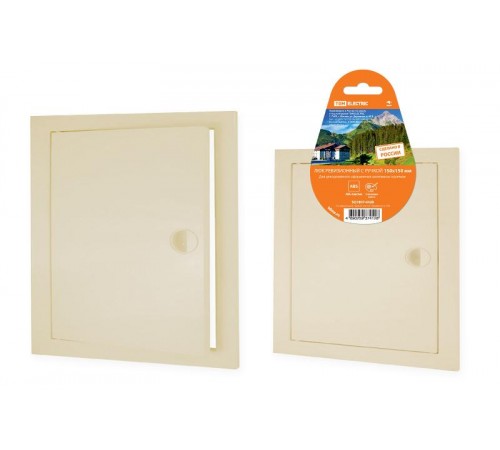 Люк ревизионный с ручкой 150х150, слоновая кость  SQ1807-0428  TDM