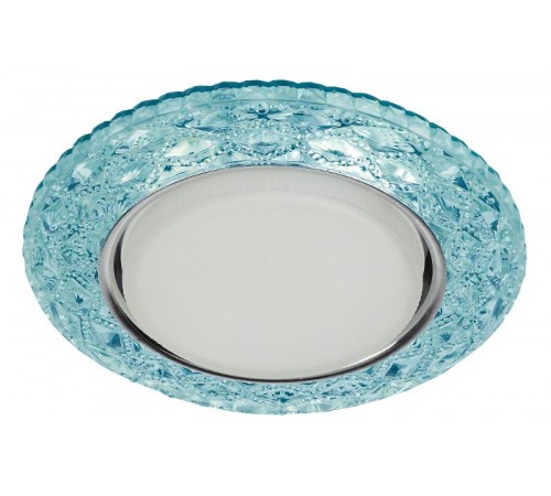 Светильник точечный декоративный DK LD24 BL/WH cо светодиодной подсветкой Gx53, голубой (50/800)  Б0029633  ЭРА