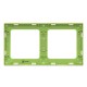 Стокгольм Рамка 2-местная белая с линией цвета зеленый PROxima  EXM-G-303-20  EKF