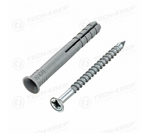 Дюбель-гвоздь полипропилен SM-L 8х60 пот. манжета  906232  Tech-KREP