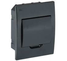 Корпус модульный пластиковый встраиваемый ЩРВ-П-6 черный с черной дверью IP41 KREPTA 3  MKP13-V-06-41-K02  IEK