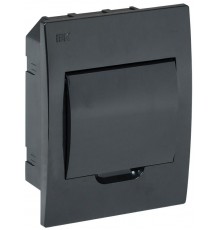 Корпус модульный пластиковый встраиваемый ЩРВ-П-6 черный с черной дверью IP41 KREPTA 3  MKP13-V-06-41-K02  IEK