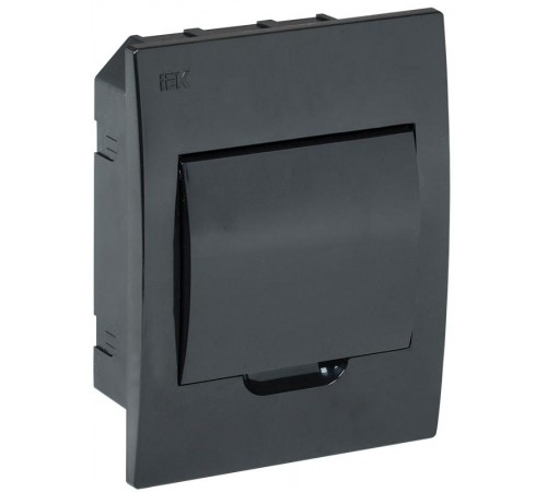 Корпус модульный пластиковый встраиваемый ЩРВ-П-6 черный с черной дверью IP41 KREPTA 3  MKP13-V-06-41-K02  IEK