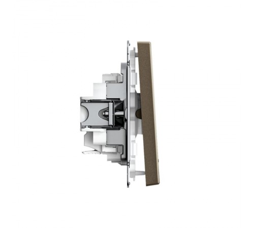 ArtGallery Мокко Выключатель 1-клавишный с подсветкой, 10АХ, механизм, быстрозажим. клем.  GAL000613S  SE