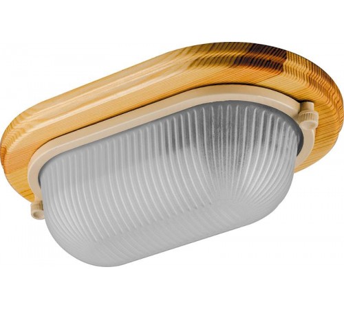 Светильник накладной пылевлагозащищенный под лампу НБО 04-60-011 220V 60Вт Е27 IP54 дерево, клен, овал  11571  FERON