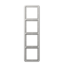 Рамка для вертикальной и горизонтальной установки ударопрочная, 4-кратная; светло-серая  CD584WULG  Jung