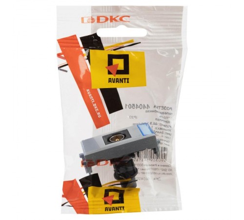 Розетка TV оконечная модульная, "Avanti", "Закаленная сталь", 1 модуль  4404501  DKC