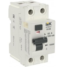 Выключатель дифференциальный (УЗО) R10N 2P 63А 300мА тип AC-S ARMAT  AR-R10N-2-063CS300  IEK