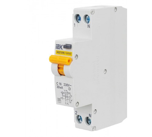 Выключатель автоматический дифференциального тока АВДТ32МL С16 30мА KARAT  MVD12-1-016-C-030  IEK