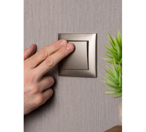 Валенсия лицевая панель выключателя проходного 1-кл. 10А кашемир EKF PROxima   ESV10-L-025-40   EKF