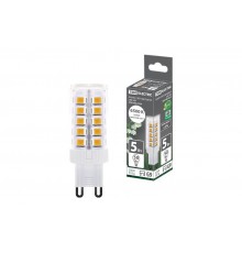 Лампа светодиодная G9-5 Вт-230 В-6500 К, SMD, 16x49 мм  SQ0340-0224  TDM