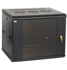 Шкаф LINEA W 18U 600x450 мм дверь стекло в сборе, RAL9005  LWR5-18U64-G  ITK