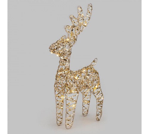 Светодиодная фигура Олень 34см, цвет свечения теплый белый, питание 2хAA (не в комплекте)  503-226  NEON-NIGHT