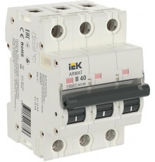 Выключатель автоматический трехполюсный M10N 3P B 40А 10кА ARMAT  AR-M10N-3-B040  IEK