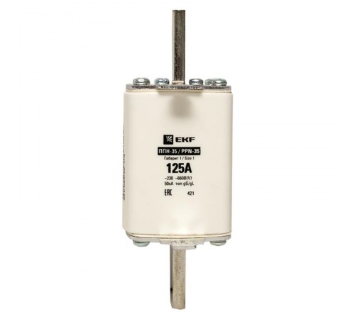 Плавкая вставка ППН-35 250/125А габарит 1  fus-35/250/125  EKF