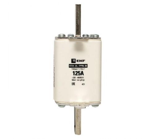 Плавкая вставка ППН-35 250/125А габарит 1  fus-35/250/125  EKF
