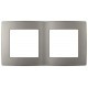 Рамка для розеток и выключателей ЭРА Серия 12 12-5002-16 на 2 поста, титан   Б0065737  ЭРА