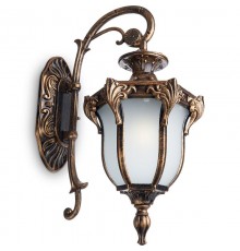 Светильник садово-парковый PL4042 60W 230V E27 270*175*410мм черное золото (на стену вниз)  11422  FERON