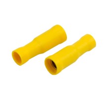 Разъем штекерный изолированный гнездо 5 мм 4-6 мм (РШи-м 6.0-5/РШИм 5,5-6-4) желтый  08-0232  REXANT