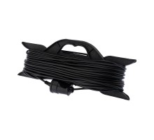 Удлинитель-шнур на рамке ПВС 2х0.75, 40 м, б/з, 6 А, 1300 Вт, IP20, черный (Сделано в России)  11-7104  PROconnect