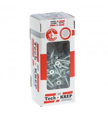 Саморезы универсальные 30х5,0 мм (200 шт) оцинкованные - коробка с окном ( 0,568 кг)  102197  Tech-KREP