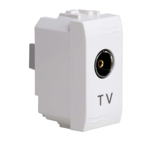 TV розетка без согласующего сопротивления (ПРОХОДНАЯ). белая. 1мод.  76581B  DKC